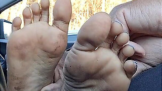 Karma's Virgin Soles 1st Car Feet Worship N Foot Job