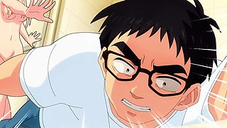 Naked anime beauty mounts BF in bath for deep messy grind