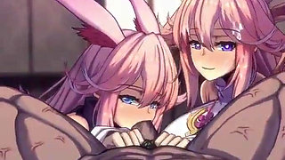 Yae Miko & Yae Sakura Blowjob