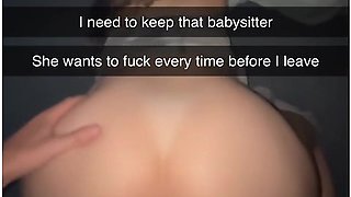Babysitter Gets Railed While Wife Taking A Shower On Snapchat