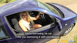 Fake Cop - Busty Brooklyn Blue Gets Hardcore Pounded Over Police Car Bonnet by a Cheeky Fake Officer