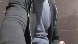 Ajx he masturbates in the bathroom and calls his wife: Handjob, Fansly  Cumshot Porn