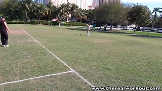 Therealworkout sexy blond Addison Avery pounded after footba