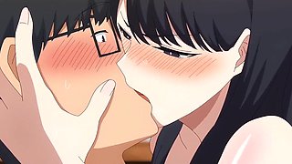 Hentai: Sexy Buxom Otaku Babe Lets Her Virgin Classmate Fuck Her While She's Reading Manga