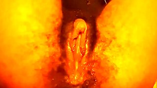 Amateur close up ass toying