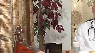 Threesome action with sexy brunette babe