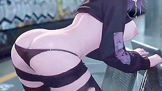 Cute Masturbates And Gets Fucked In The Subway Station - Anime Girl