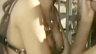 The Prisoner in the Cage: First She Sucks His Cock Through the Bars, Then She Sets Him Free and Lets Him Fuck Her.