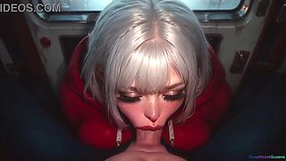 Wrecking her throat on the moving bus (AI)