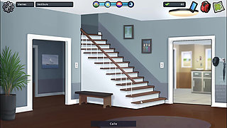 My stepmom gets in front of me to masturbate watching her - Summertime Saga