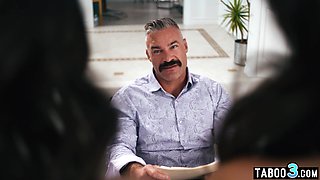 Dad humping his asian teenage stepdaughters