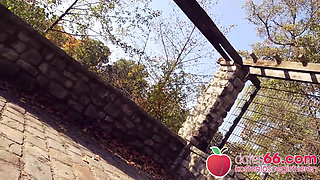 Almost caught! Stranger fucks Latina Zara Mendez in city park
