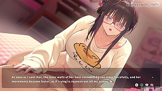 He Rubs My Cock with His Clit on the Bed  Vlover Game #5 All Scenes