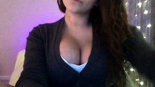 Chubby Brunette Big Boobs Dildo Masturbation