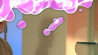 Bitch gives wam blowjob and handjob in pov scene