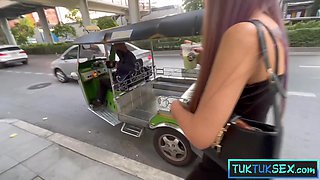 Cute Thai MILF amateur with tattoos picked up and fucked hard