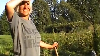 Busty Blonde Mature Pussy Toying And Drilling It With Banana