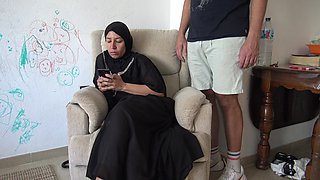 Egyptian Wife Gets Angry When British Stepson Tries to Seduce Her with His Cock