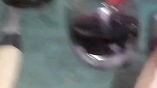 Father in Law's Gigantic Dick Hangs Out Under His Sarom for Step Daughter