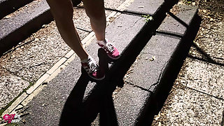 Blonde Slut Hooked up on the Party Mile and Fucked