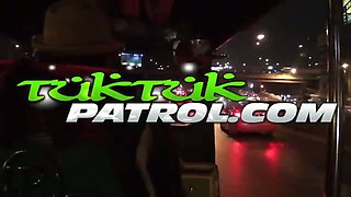 Slutty Thai hooker opens up mouth and pussy for perverted