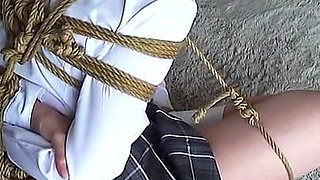The Bound Woman Couldn't Hold Back and Started Masturbating