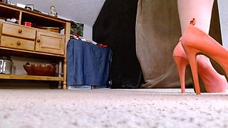 1408 Peeking up My Skirt Pantyhose and Heels From Vintage Hottie Dawnskye1962