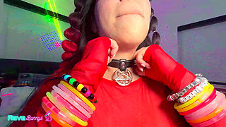 Red Bows, Glitter Freckles: Gigi Star Owns The Blacklit Room Tonight!