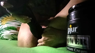 fisting with a rubber hand