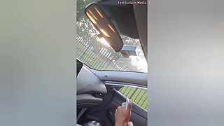 Car Session Foot Massage with Star N Footjob!!