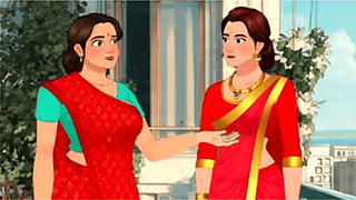 Two Indian Friends having fun in their balcony