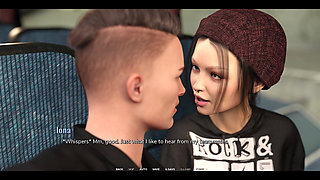 Taboo University - Hot Emo Girl Gives Me a Handjob Inside a Public Bus - 3D Porn Games