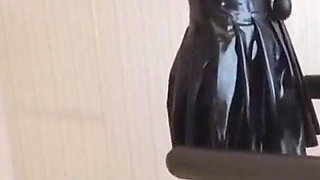 Mz24 - a Girl Bound to a Treadmill with Metal Restraints and Shackles