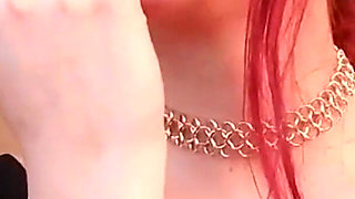 Red-haired Latina Masturbates on Camera and Wets Her Panties