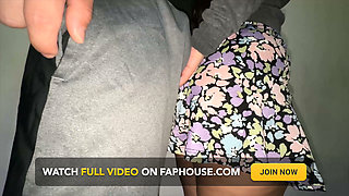 Big-assed Woman Touches a Stranger's Erect Penis. Flash Dick!!