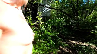 Blonde Babe's Naked Walk to Ruins - BDSM Solo Webcam Show