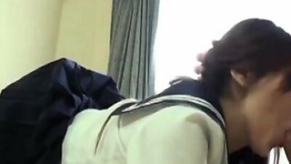 Young Japanese Schoolgirl Gets Cum In Mouth
