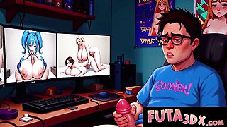 Lusty love at futanari action