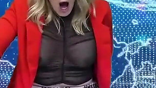 Hot MILF News Anchor Reads the News While Riding a Sybian