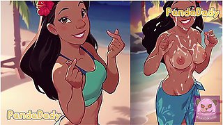 Nani Pelekai Hentai - (lilo & Stitch) Sex On The Beach Blowjob