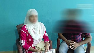 Indian Muslim woman has fuck-fest with her manager for the first-ever time during a job conversation, desi hindi audio hook-up