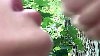 German Blonde Slut Does Blowjob with Strange Man