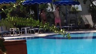 Nice ass at Hotel pool. Am Pool auf Rhodos