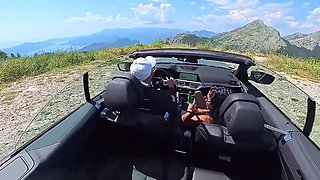 Latina Princess Gives a Blowjob and Puts Out While Leaning Against a BMW Convertible!