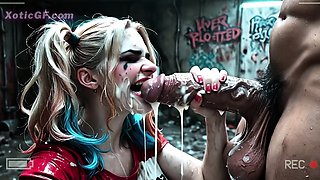 Harley Quinn Bathing in Sperm after Massive Creamy Loads