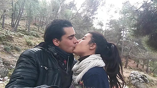 SEX IN THE MOUNTAINS WITH BIG ASS BRUNETTE OUTDOORS