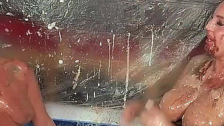 Sploshing Wet & Messy Party - Loula and Nikki