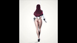 Ryanreos Sexy Girl Dressed as a Bunny Moving Her Big Ass Waiting for Hot Milk