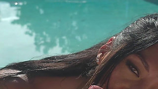 My Stepcousin Karmen Savage Came to Tan Naked and I Fucked a Creampie in Her