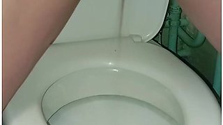 Asmr Toilet Fetish: Hairy Girl Pees Standing Up Pisses Loudly